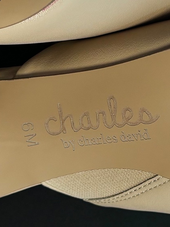 Amazon.com | CHARLES BY CHARLES DAVID Womens Palma Patent  Charles by Charles David Nude Pointed Toe Mule Heels 6 Slip On Kitten Heel NEW